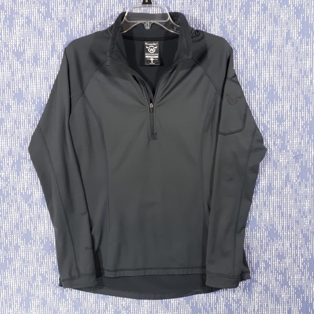 Moosejaw Sweatshirt 1/4 Zip Outdoor Womens Medium Mountaineering Gray